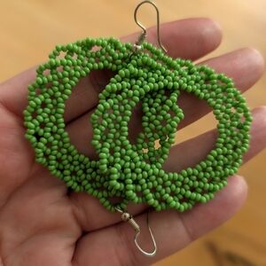 NWOT Handmade Beaded Earrings - Made In Hayward California